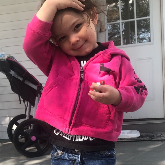 The Black Dog Girls Magenta Hoodie - Picture 7 of 7